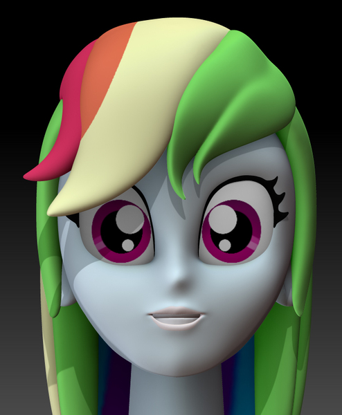 Size: 700x850 | Tagged: safe, artist:harikon, derpibooru import, rainbow dash, equestria girls, 3d, do not want, nightmare fuel, solo, uncanny valley