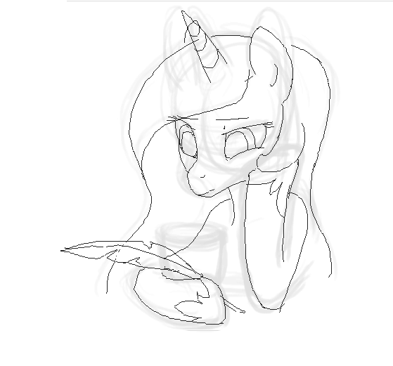 Size: 559x521 | Tagged: animated, artist:tomatocoup, crying, derpibooru import, feather, frame by frame, holding, hoof on cheek, jewelry, monochrome, pen, princess celestia, regalia, sad, safe, sitting, sketch, solo, squishy cheeks, tired, wavy mane