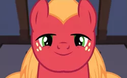 Size: 921x563 | Tagged: safe, derpibooru import, edit, edited screencap, screencap, big macintosh, earth pony, pony, filli vanilli, male, mirrored, solo, stallion, unitinu, wat