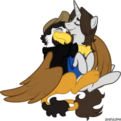 Size: 1124x1127 | Tagged: safe, artist:storfulsten, derpibooru import, ponified, gryphon, arin hanson, bromance, cute, egoraptor, game grumps, grumpabetes, hug, jontron, jontron thread