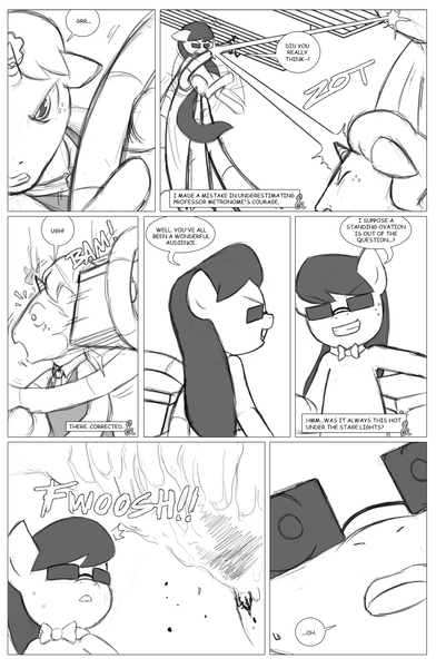 Size: 962x1474 | Tagged: artist:amaraburrger, comic, crossover, derpibooru import, doctor octavia, doctor octopus, monochrome, octavia melody, safe, sonata du octave, spider-man