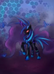 Size: 1200x1650 | Tagged: artist:ardail, corrupted, derpibooru import, dj nightmar-3, nightmare, nightmare vinyl scratch, nightmarified, safe, solo, vinyl scratch