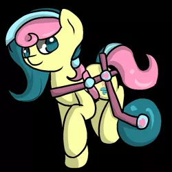 Size: 850x850 | Tagged: safe, artist:nimitea, artist:screwballthepirate, derpibooru import, oc, unofficial characters only, earth pony, pony, knitwise, solo, wheelchair