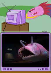 Size: 564x801 | Tagged: safe, derpibooru import, tatzlwurm, exploitable meme, meme, obligatory pony, teenage mutant ninja turtles, tv meme, wormquake