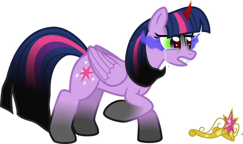 Size: 6419x3816 | Tagged: safe, artist:0nautile18e26, derpibooru import, twilight sparkle, twilight sparkle (alicorn), alicorn, pony, corrupted, corrupted twilight sparkle, dark magic, female, magic, mare, simple background, solo, sombra eyes, transparent background