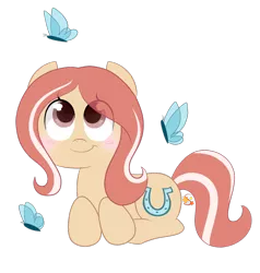 Size: 950x1000 | Tagged: artist:mochi--pon, butterfly, derpibooru import, oc, oc:tater, offspring, parent:flash sentry, parents:flashlight, parent:twilight sparkle, safe, solo, unofficial characters only