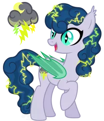 Size: 5000x5840 | Tagged: safe, artist:aqua-wish, derpibooru import, oc, unofficial characters only, bat pony, pony, absurd resolution, solo, thunder