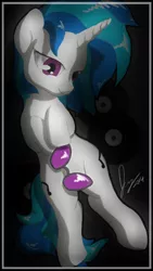 Size: 1440x2560 | Tagged: artist:dragmodnotloc, derpibooru import, female, solo, solo female, strategically covered, suggestive, vinyl scratch