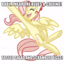 Size: 620x600 | Tagged: artist:thedandmom, derpibooru import, filli vanilli, flutterguy, fluttershy, frasier, funny, funny as hell, image macro, meme, safe, singing, solo, wat