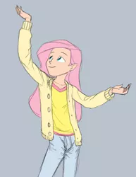 Size: 741x960 | Tagged: artist:carnifex, butterscotch, derpibooru import, fluttershy, human, humanized, rule 63, safe, solo