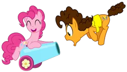 Size: 8000x4541 | Tagged: absurd resolution, artist:masem, cheese sandwich, party cannon, pinkie pie, pinkie pride, safe, simple background, .svg available, transparent background, vector