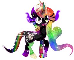 Size: 6500x5269 | Tagged: safe, artist:theshadowstone, derpibooru import, oc, oc:princess changeling rainbow magic pants, unofficial characters only, alicorn, bat pony, breezie, changeling, draconequus, hybrid, pony, absurd resolution, donut steel, female, intentionally bad, mare, parody, princess, simple background, solo, transparent background, vector