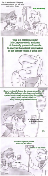 Size: 465x1684 | Tagged: ask a pony, comic, crayon, crayon the homeless pony, cruel, crying, derpibooru import, doctor, dr.bitter giggles, grimdark, hospital, oc, unofficial characters only