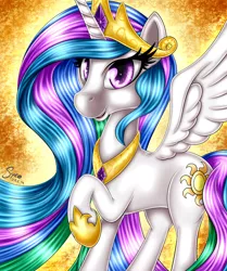 Size: 1920x2300 | Tagged: safe, artist:sycoartworks, derpibooru import, princess celestia, alicorn, pony, female, mare, solo