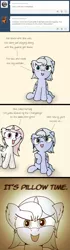 Size: 641x2300 | Tagged: safe, artist:arvaus, derpibooru import, princess celestia, princess luna, ask woona and tia, ask, cewestia, cute, filly, tumblr, woona