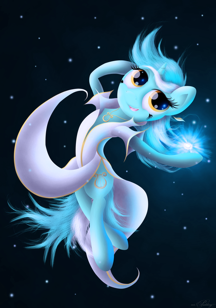 Size: 4544x6480 | Tagged: safe, artist:mrpudding701, derpibooru import, lyra heartstrings, pony, unicorn, absurd resolution, clothes, glowing hooves, jewelry, mage, magic, pendant, robes, smiling, solo