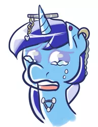 Size: 771x1000 | Tagged: artist:php52, crying, derpibooru import, minuette, piercing, safe, solo