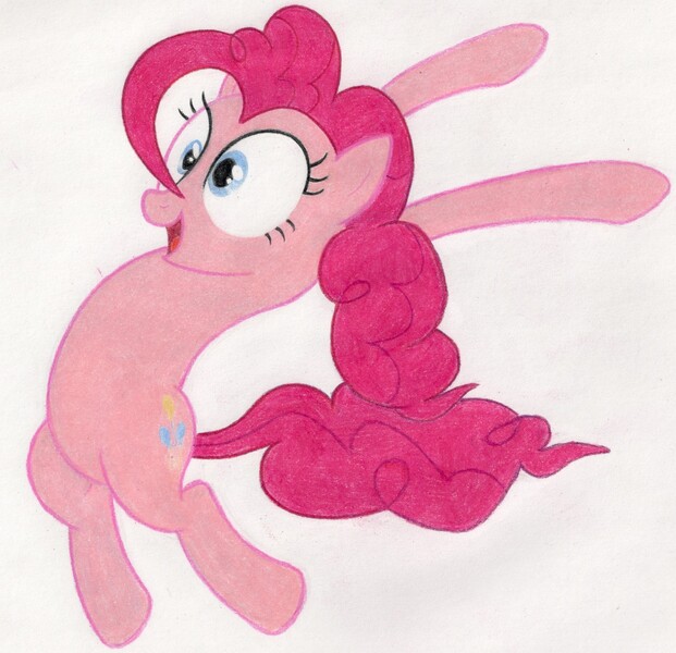 Size: 2291x2213 | Tagged: artist:muffin mane, derpibooru import, pinkie pie, safe, solo, traditional art