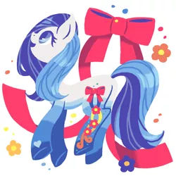 Size: 800x800 | Tagged: safe, artist:yousukou, derpibooru import, silver rain, earth pony, pony, female, g3, mare, smiling, solo