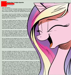 Size: 826x876 | Tagged: cadance laughs at your misery, derpibooru import, exploitable meme, meme, obligatory pony, princess cadance, safe, text, twilight sparkle, wall of text