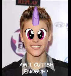Size: 701x745 | Tagged: 1000 hours in ms paint, background pony strikes again, derpibooru import, engrish, human, irl, irl human, justin bieber, justin bieber drama, nightmare fuel, photo, safe, twilight sparkle, what has science done