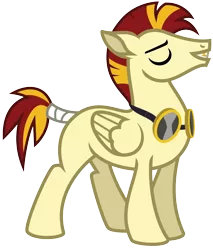 Size: 1332x1564 | Tagged: safe, artist:ivyhaze, derpibooru import, oc, unofficial characters only, pegasus, pony, auction, blank flank, goggles, gold tooth, male, mohawk, solo, stallion