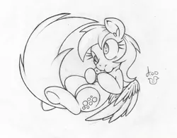 Size: 800x627 | Tagged: safe, artist:dfectivedvice, derpibooru import, derpy hooves, pegasus, pony, eating, female, grayscale, mare, monochrome, muffin, sketch, solo, traditional art