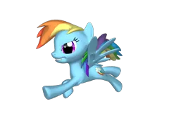 Size: 768x576 | Tagged: 3d, derpibooru import, flying, pony creator 3d, ponylumen, rainbow dash, safe, solo