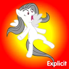 Size: 250x250 | Tagged: safe, artist:albinofluttershy, derpibooru import, fluttershy, oc, oc:albino fluttershy, pegasus, pony, albino pony, solo, spoilered image joke, surprised