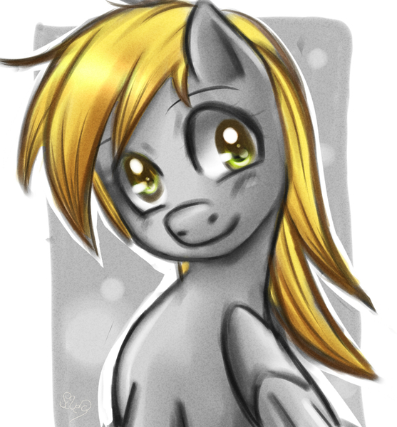 Size: 950x1024 | Tagged: safe, artist:princesssilverglow, derpibooru import, derpy hooves, pegasus, pony, female, mare, solo