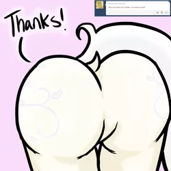 Size: 2000x2000 | Tagged: artist:ivorylace, artist:katiespalace, ask, derpibooru import, featureless crotch, female, oc, oc:ivory lace, plot, solo, solo female, suggestive, tumblr, unofficial characters only