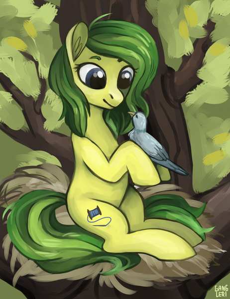 Size: 1000x1300 | Tagged: artist:stockingstealer, bird, derpibooru import, oc, safe, solo, tree, unofficial characters only