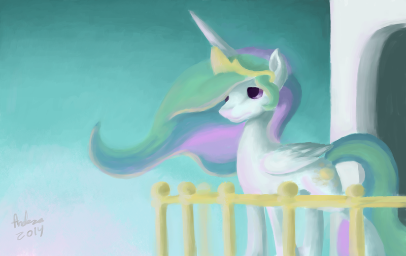 Size: 4537x2871 | Tagged: safe, artist:andersbaker, derpibooru import, princess celestia, solo