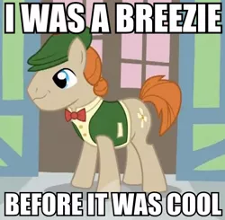 Size: 460x450 | Tagged: before it was cool, breezie, cropped, derpibooru import, edit, edited screencap, hipster, image macro, meme, mr breezy, safe, screencap, solo, the show stoppers