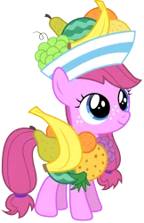 Size: 5031x7767 | Tagged: absurd resolution, artist:stillfire, derpibooru import, filly, freckles, fruitbasket, safe, simple background, solo, transparent background, vector