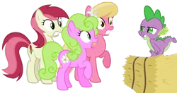 Size: 1280x675 | Tagged: artist:titanium-pony, daisy, derpibooru import, flower trio, flower wishes, lily, lily valley, roseluck, safe, spike