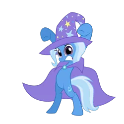 Size: 4000x4000 | Tagged: safe, artist:nowego, derpibooru import, trixie, pony, absurd resolution, bipedal, cape, clothes, hat, simple background, solo, transparent background, trixie's cape, trixie's hat, vector