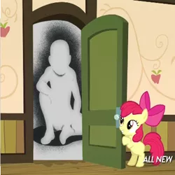 Size: 400x400 | Tagged: apple bloom, apple closet, derpibooru import, door, exploitable meme, fullmetal alchemist, meme, safe, somepony to watch over me, truth