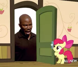 Size: 425x363 | Tagged: apple bloom, apple closet, derpibooru import, dexter, exploitable meme, james doakes, safe, surprise motherfucker