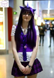 Size: 665x960 | Tagged: 2013, artist needed, convention, cosplay, derpibooru import, glasses, human, irl, irl human, london mcm expo, necktie, photo, safe, sweater vest, twilight sparkle