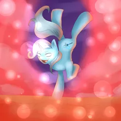 Size: 3000x3000 | Tagged: safe, artist:iwuvmemyjunjouegoist, derpibooru import, trixie, pony, unicorn, backbend, female, glowing eyes, handstand, magic, mare, solo