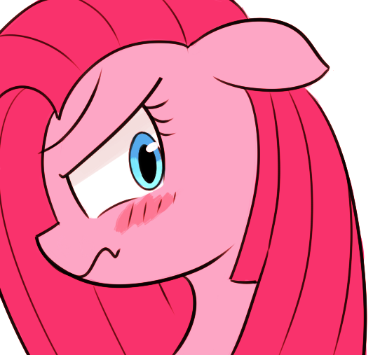 Size: 532x507 | Tagged: artist:lance, avatar, blushing, cute, cuteamena, derpibooru import, diapinkes, pinkamena diane pie, pinkie pie, safe, solo, tsunderamena, tsundere