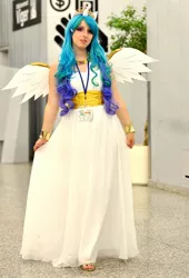 Size: 652x960 | Tagged: 2013, artist:kyuproduction, clothes, convention, cosplay, derpibooru import, dress, human, irl, irl human, otakuthon, photo, princess celestia, safe, solo