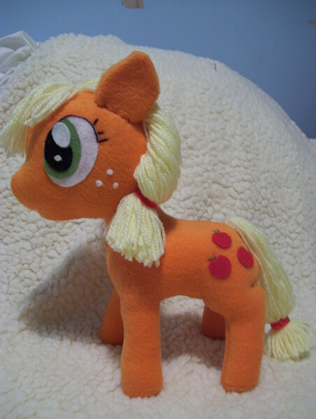 Size: 900x1196 | Tagged: applejack, artist:pinkamoone, derpibooru import, irl, photo, plushie, safe