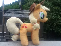 Size: 960x720 | Tagged: applejack, artist:pinkamoone, derpibooru import, irl, photo, plushie, safe