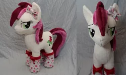 Size: 892x530 | Tagged: artist:makeshiftwings30, derpibooru import, irl, photo, plushie, roseluck, safe