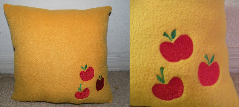 Size: 1335x601 | Tagged: applejack, artist:makeshiftwings30, craft, cutie mark, derpibooru import, pillow, safe