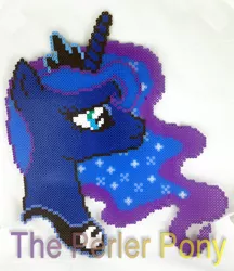 Size: 2448x2832 | Tagged: artist:perler-pony, bead, beads, derpibooru import, perler, portrait, princess luna, safe, solo, the perler pony