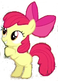 Size: 119x166 | Tagged: apple bloom, derpibooru import, door opening, meme, safe, solo, somepony to watch over me, template