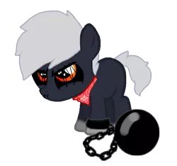 Size: 521x488 | Tagged: artist needed, safe, derpibooru import, earth pony, pony, gregory horror show, neko zombie, solo